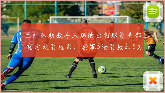 兰州队助教冲入场地击打球员头部 官方处罚结果:禁赛5场罚款2.5万